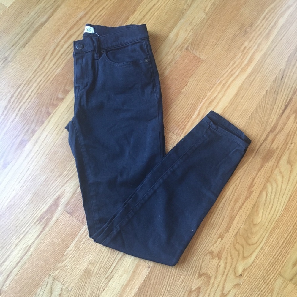 Madewell Black Skinny Sateen Jeans Leggings